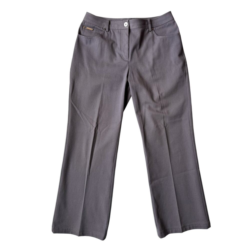 St John Sport Tailored Pants Gray Sz 10 Preppy Classic Country Club Hamptons